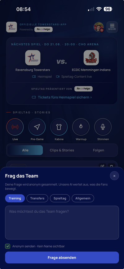 blocken App - Frag das Team