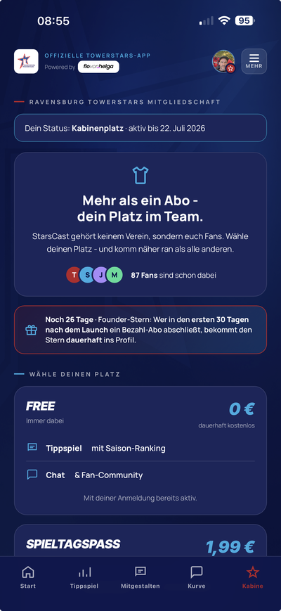 blocken App - Mitgliedschaften